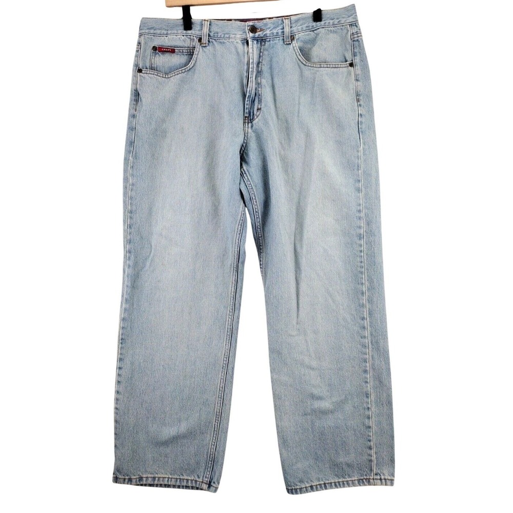 CHAPS DENIM‎ Straight Leg Light Wash Mens Jeans 36x27